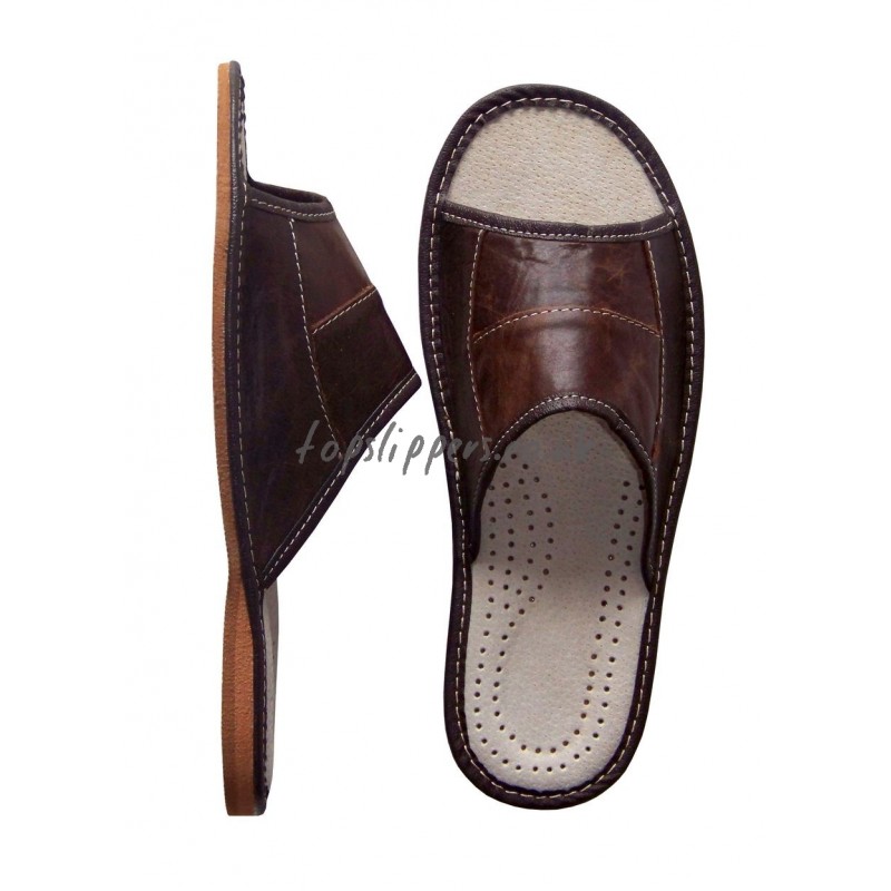 mens leather house shoes