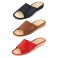 Peep Toe Real Leather House Mules