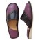 Purple or Sky-Blue Calfskin Leather House Mule